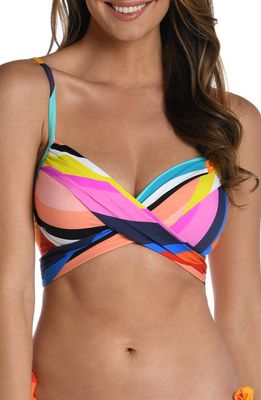 La Blanca Sunscape Swim Top in Yellow Multi