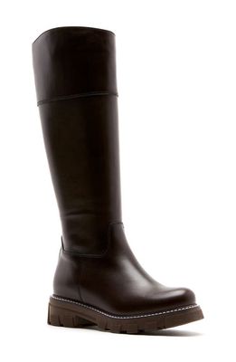 La Canadienne Alabama Waterproof Knee High Platform Boot in Brown Leather