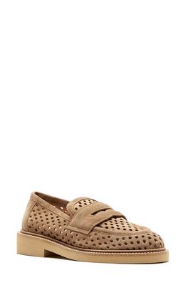 La Canadienne Karter Penny Loafer in Biscotti Suede