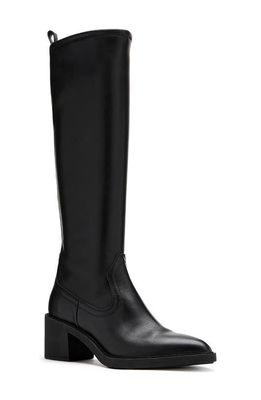 La Canadienne Paton Waterproof Pointed Toe Knee High Boot in Black Leather