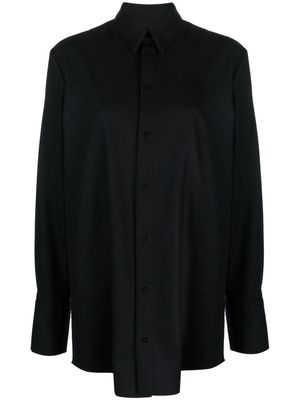 La Collection button-up virgin wool shirt - Black