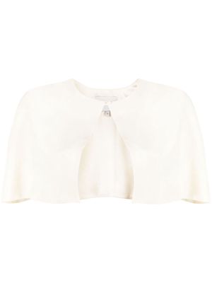 La Collection cropped silk top - Neutrals