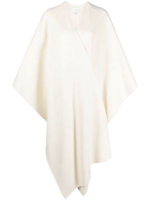 La Collection draped virgin wool cape - Neutrals