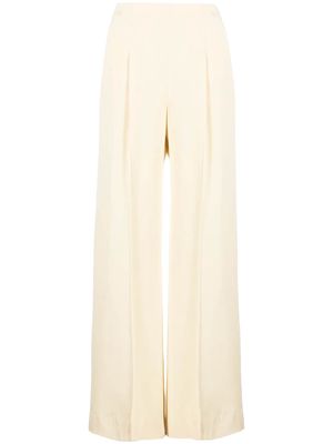 La Collection high-waisted silk trousers - Yellow