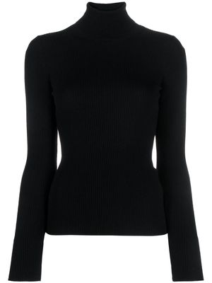 La Collection roll-neck merino wool jumper - Black