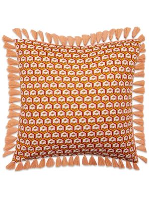 La DoubleJ abstract-print cushion - Orange