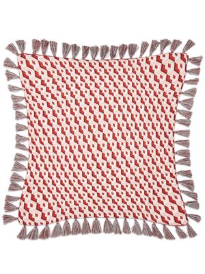 La DoubleJ abstract-print cushion - Red