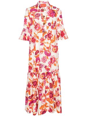 La DoubleJ Artemis floral-print maxi dress - Neutrals