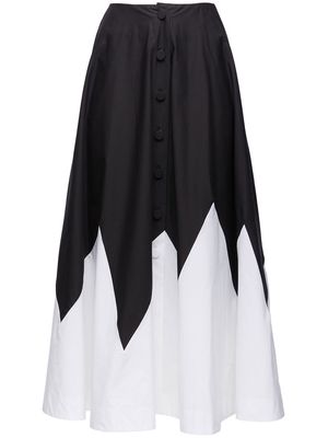 La DoubleJ asymmetric two-tone skirt - Black