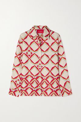La DoubleJ - Boy Printed Silk-twill Shirt - Red