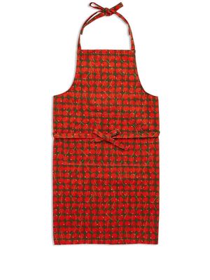 La DoubleJ cherries print apron - Black