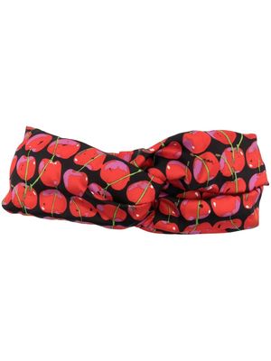 La DoubleJ cherry-print headband - Red