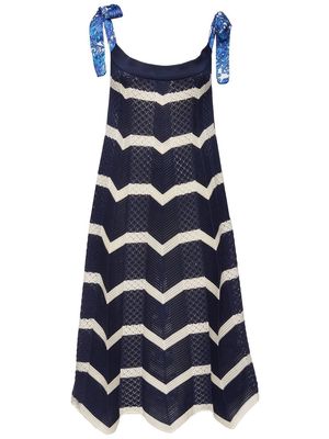 La DoubleJ Chevron knitted dress - Blue