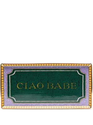 La DoubleJ Ciao Babe mosaic porcelain tray - Green