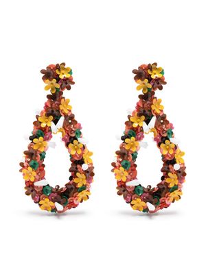 La DoubleJ Confetti Macro Flower earrings - Yellow