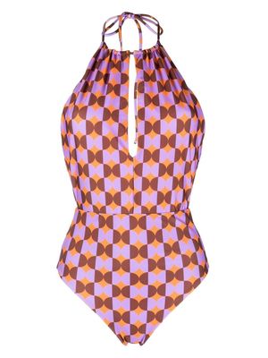 La DoubleJ Esther neck tie swimsuit - Purple