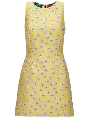 La DoubleJ Floral-embroidered minidress - Yellow