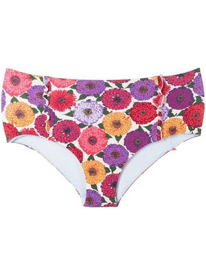 La DoubleJ floral-print bikini-bottoms - Purple
