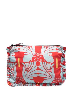 La DoubleJ floral-print clutch bag - Red