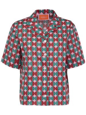 La DoubleJ geometric-print pajama set - Red