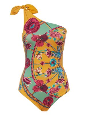 La DoubleJ Goddess graphic-print swimsuit - Yellow