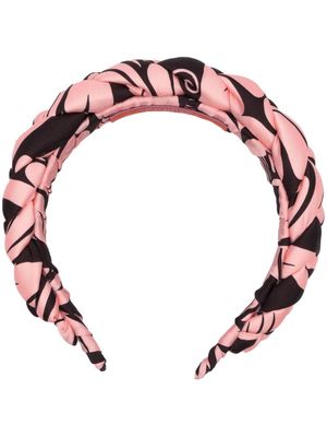 La DoubleJ graphic-print headband - Pink