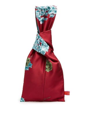La DoubleJ graphic-print knot tote bag - Red