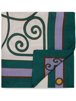 La DoubleJ graphic-print linen table cloth - Multicolour