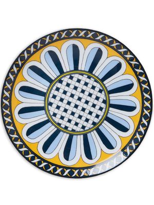 La DoubleJ graphic-print porcelain plate - Blue