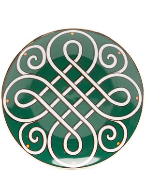 La DoubleJ graphic-print porcelain plate - Green