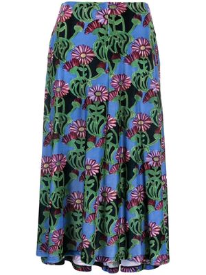 La DoubleJ Kenny floral-print skirt - Green