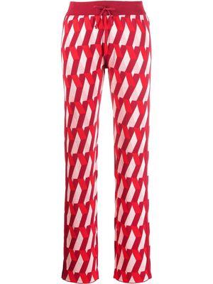 La DoubleJ knitted track pants - Red