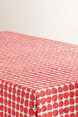 La DoubleJ - Large Printed Linen Tablecloth - Red