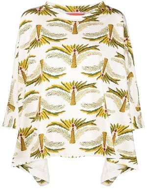 La DoubleJ Meditation palm-print tunic - Neutrals
