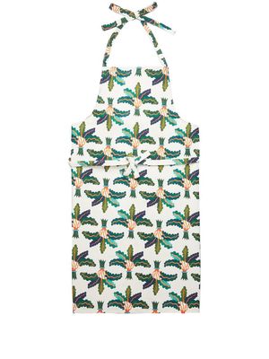 La DoubleJ Palms cotton apron - White