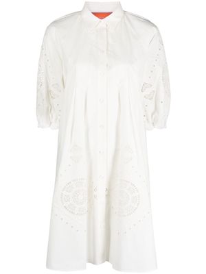La DoubleJ panelled shirt dress - White