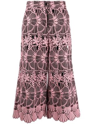La DoubleJ patterned culotte trousers - Pink