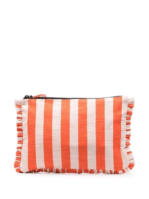 La DoubleJ Riviera Hand Pochette cotton clutch bag - Orange