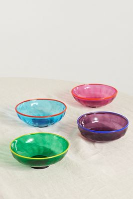 La DoubleJ - Set Of Four Murano Glass Bowls - Blue