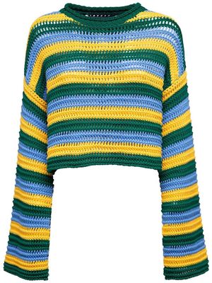 La DoubleJ stripe knitted jumper - Yellow