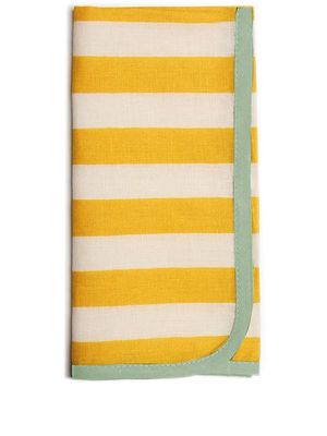 La DoubleJ stripe-pattern napkin set - Yellow