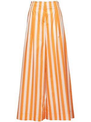 La DoubleJ vertical-stripe palazzo trousers - Orange
