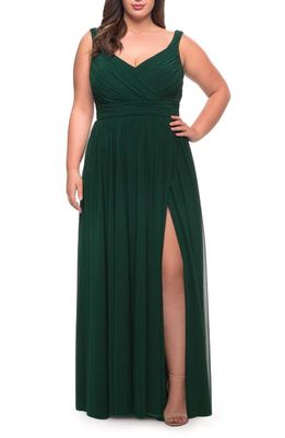 La Femme Empire Waist Gown in Emerald