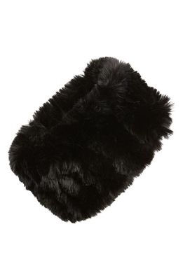 La Fiorentina Faux Fur Headband in Black