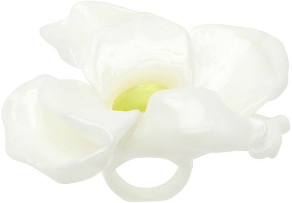 La Manso SSENSE Exclusive White & Yellow Tetier Bijoux Edition Teterium Ring