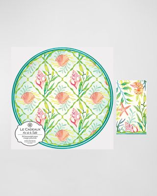 La Mer Charger Placemat and Buffet Napkin Gift Set
