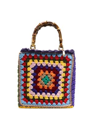 la milanesa crochet shoulder bag - Purple