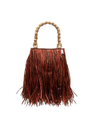 la milanesa Larus fringe-detail tote bag - Brown