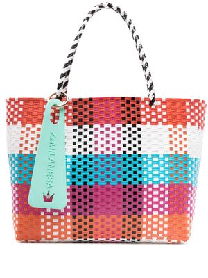 la milanesa Negroni interwoven tote bag - Pink