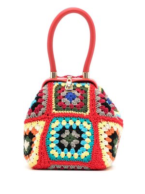la milanesa patchwork tricot-knit mini bag - Multicolour